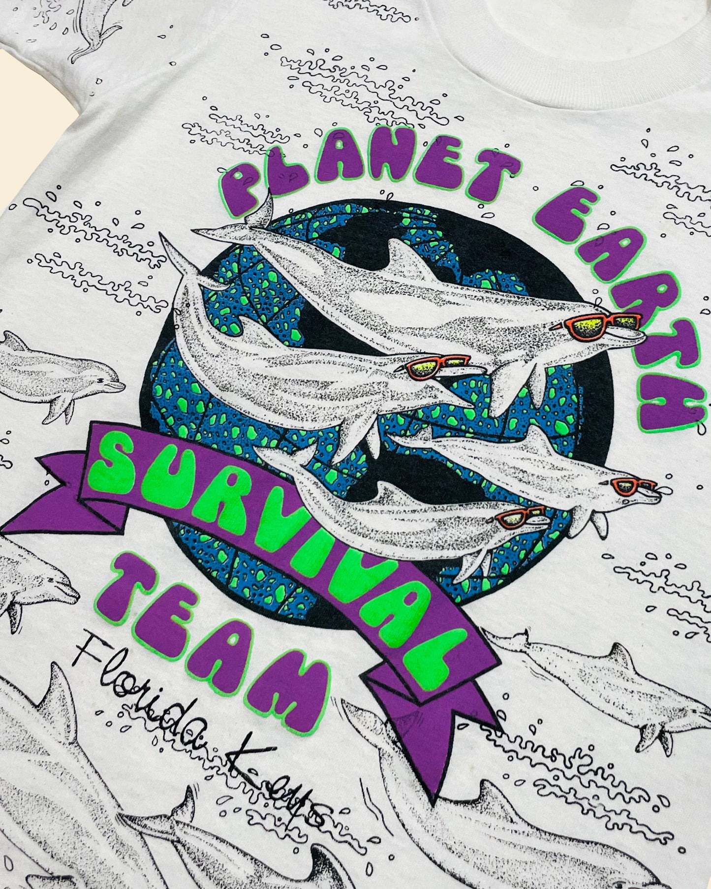 Vintage 90's ‘Planet Earth Survival Team’ Tshirt