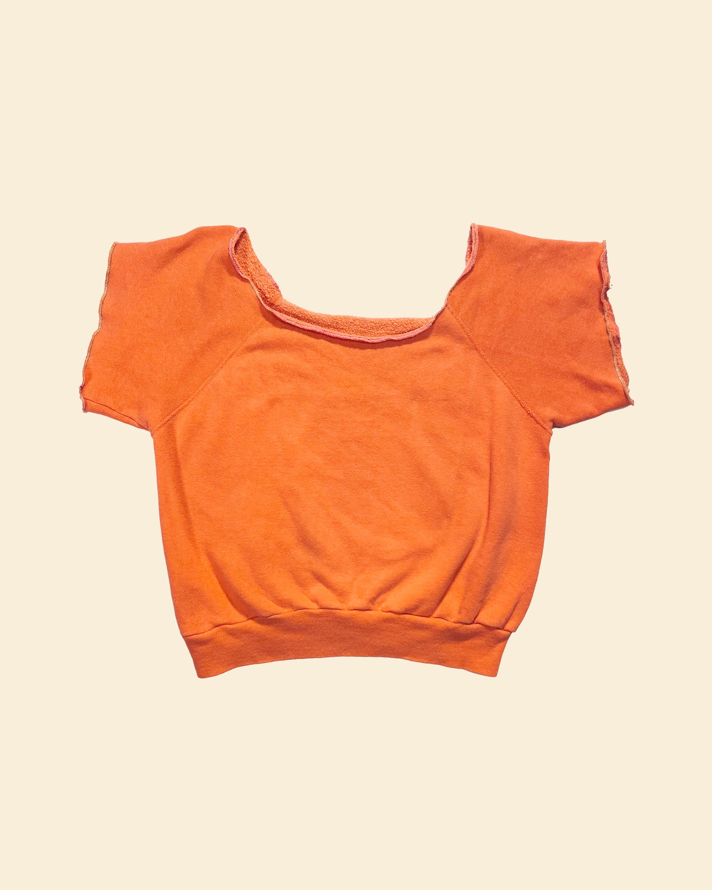 Vintage 60’s ‘Salmon Orange’ True Vintage Short Sleeve Sweatshirt