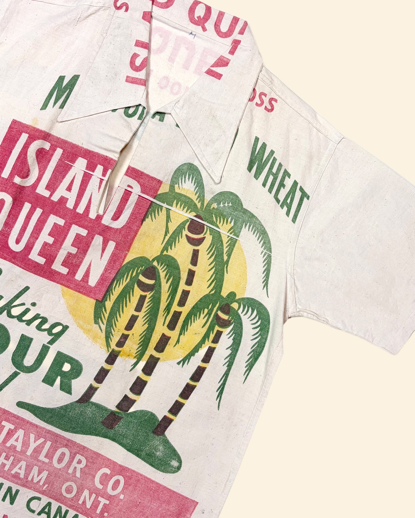 Vintage 50’s ‘Island Queen Flour Sack’ True Vintage Shirt