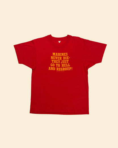 Vintage 80’s ‘Marines Never Die’ Vintage T-Shirt
