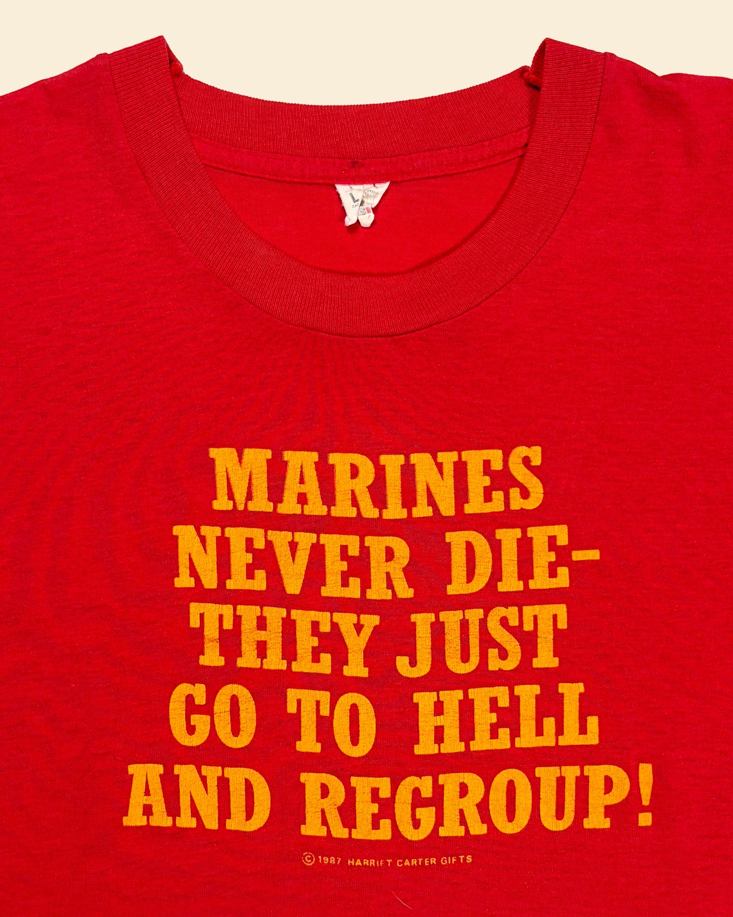 Vintage 80’s ‘Marines Never Die’ Vintage T-Shirt