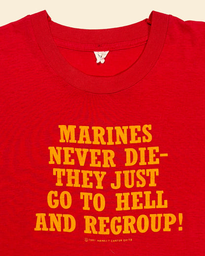 Vintage 80’s ‘Marines Never Die’ Vintage T-Shirt