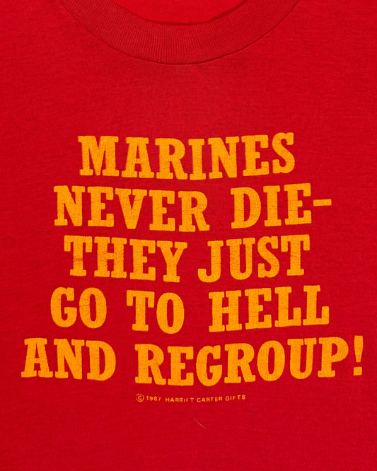Vintage 80’s ‘Marines Never Die’ Vintage T-Shirt