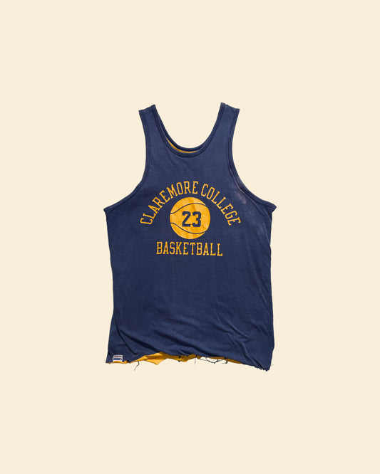 Vintage 70’s ‘Claremore College Double Face - Champion’ True Vintage Jersey Tank