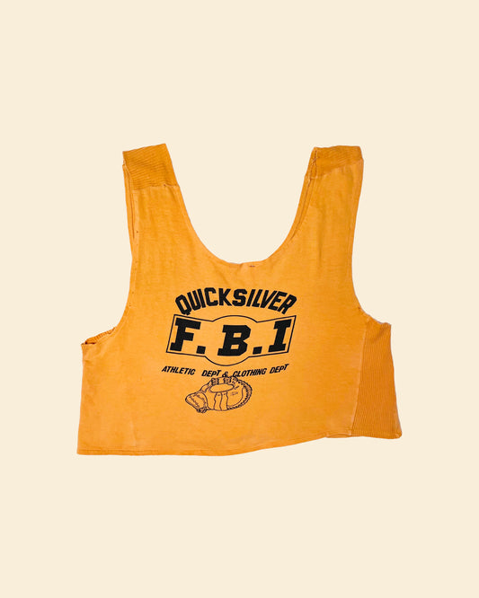 Vintage 70’s ‘Quicksilver F.B.I. Athletic Dept’ True Vintage Tank - Orange