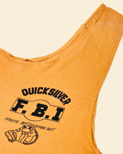 Vintage 70’s ‘Quicksilver F.B.I. Athletic Dept’ True Vintage Tank - Orange