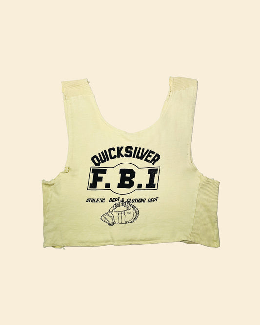 Vintage 70’s ‘Quicksilver F.B.I. Athletic Dept’ True Vintage Tank - Yellow