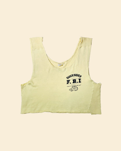Vintage 70’s ‘Quicksilver F.B.I. Athletic Dept’ True Vintage Tank - Yellow